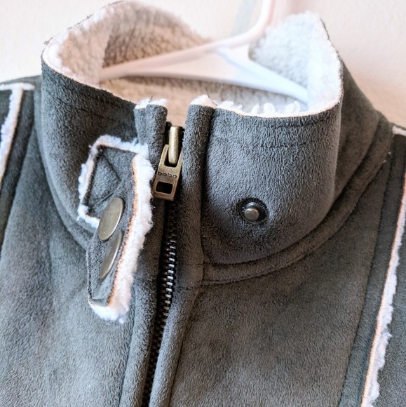 Bebe Faux Suede Zipper Jacket Medium - Picture 7 of 10